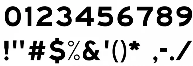 Freeway Gothic Font OTHER CHARS