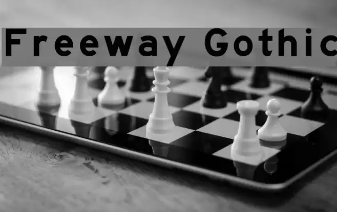 Freeway Gothic Font examples