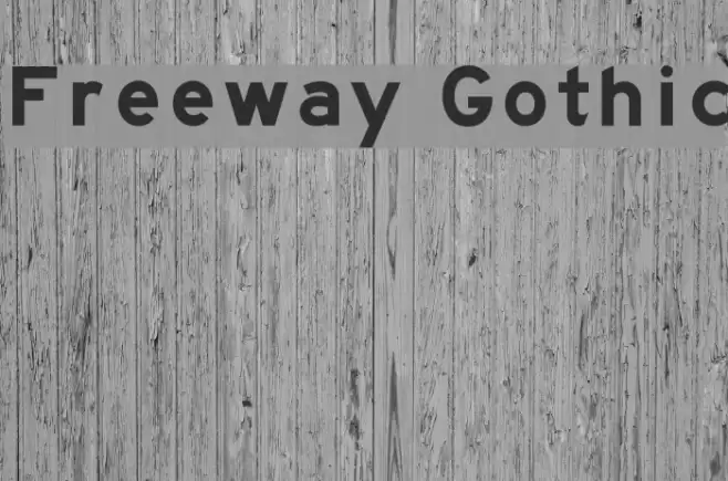 Freeway Gothic Font examples