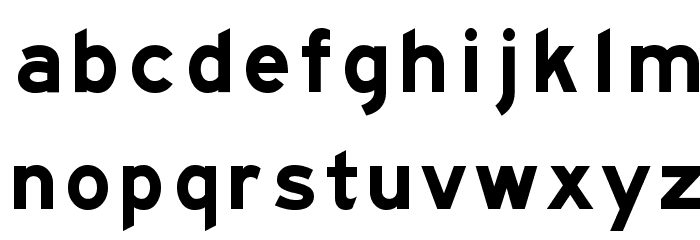 Freeway Gothic Font LOWERCASE