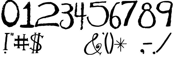 Freeze! Font OTHER CHARS