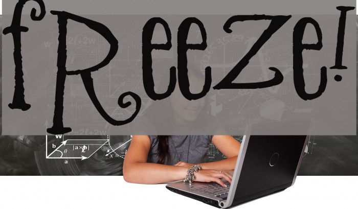 Freeze! Font examples