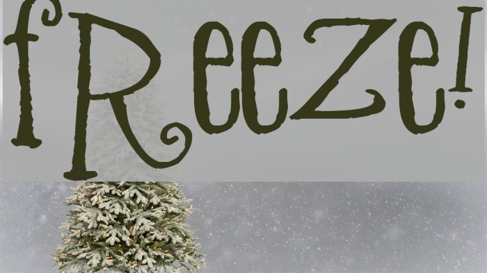 Freeze! Font examples