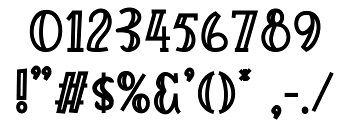 Freezed Font OTHER CHARS