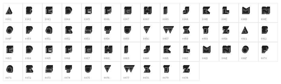 Freezer Filled Regular Character Map