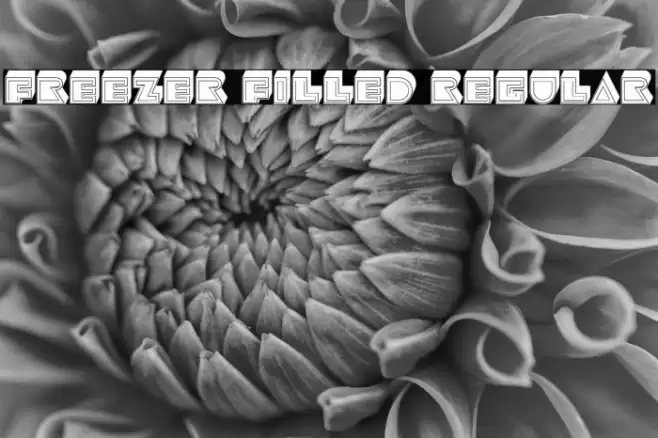 Freezer Filled Regular Font examples