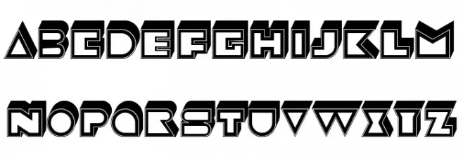 Freezer Hollow Regular Polices MAJUSCULES