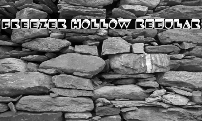 Freezer Hollow Regular Font examples