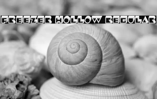 Freezer Hollow Regular Font examples