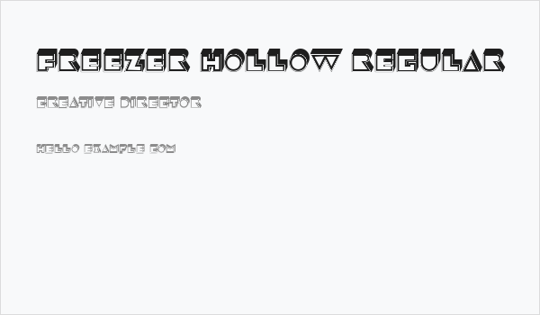 Freezer Hollow Regular Business Card