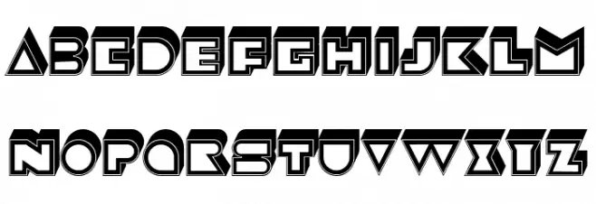 Freezer Hollow Regular フォント 小文字