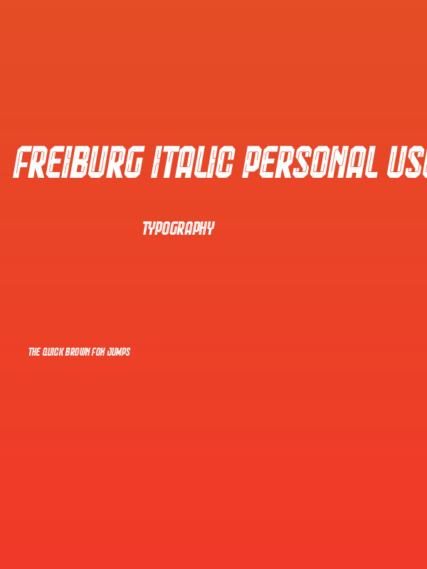 Freiburg Italic PERSONAL USE Poster