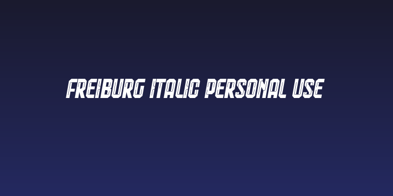 Freiburg Italic PERSONAL USE Social Header