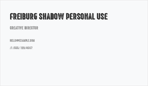Freiburg Shadow PERSONAL USE Business Card