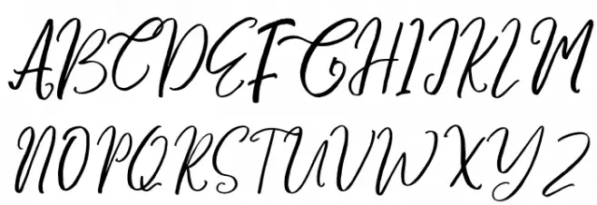 FrellineScript Schriftart Groß