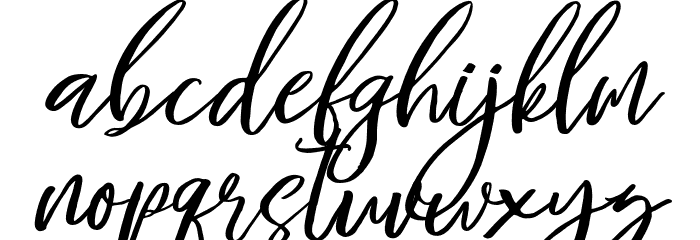 FrellineScript Font LOWERCASE