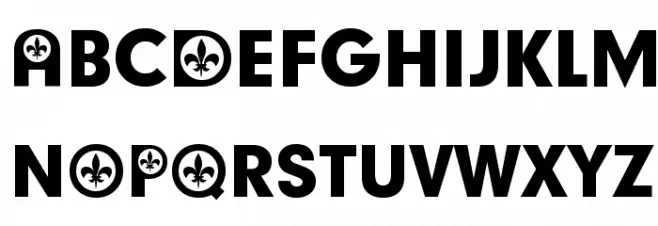 French Participants Schriftart Groß