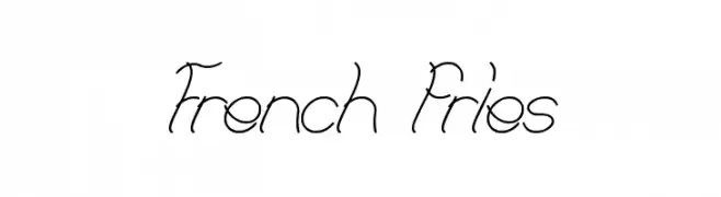French fries  font caratteri gratis
