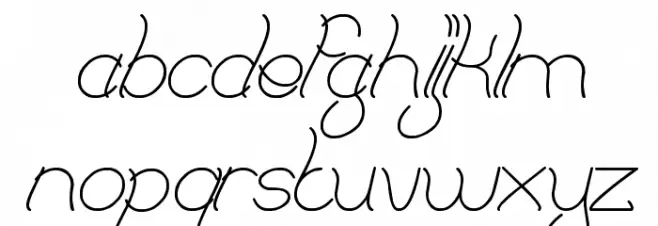 French fries Schriftart Kleinbuchstaben