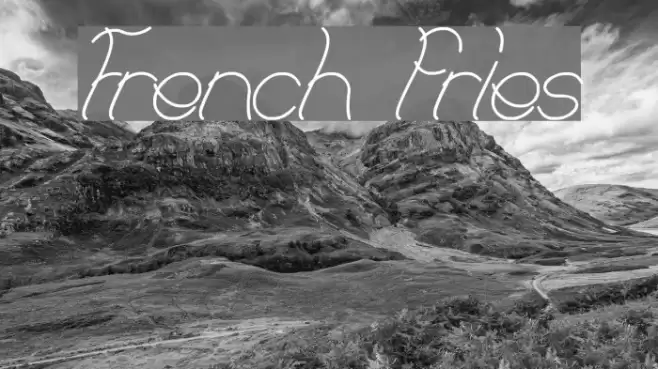 French fries Font examples