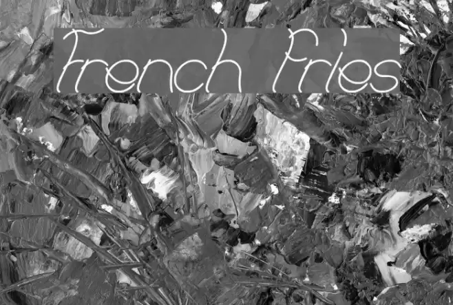 French fries Font examples