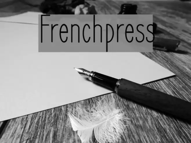 Frenchpress Font examples