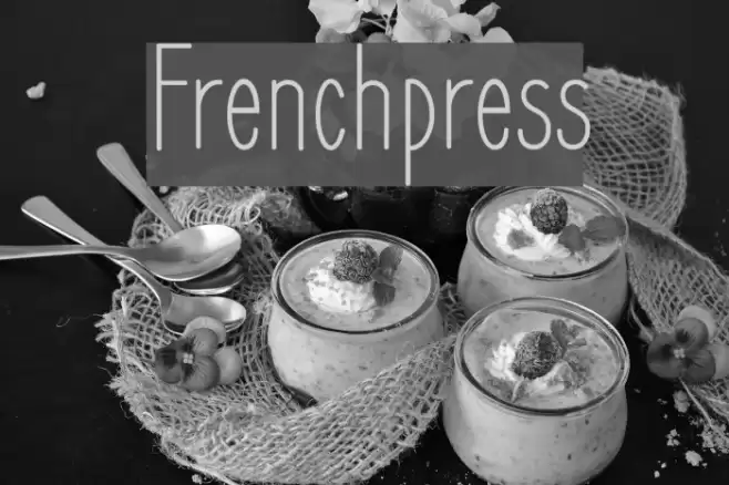 Frenchpress Font examples