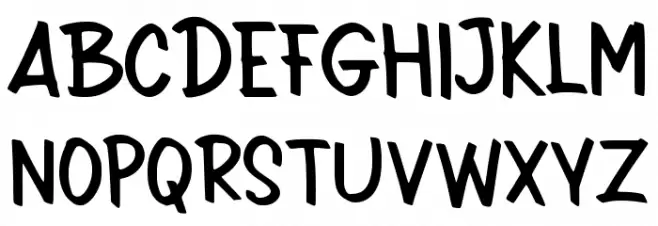 Frensya Font UPPERCASE