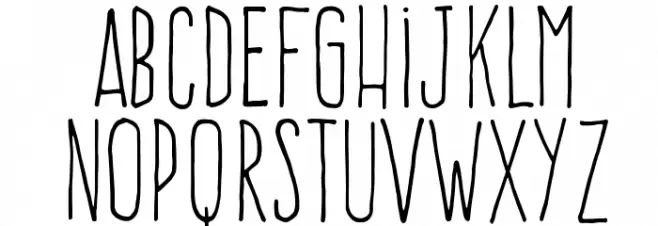 FrenteH1-Regular Caratteri MINUSCOLO
