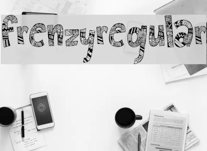 Frenzy-Regular Font examples