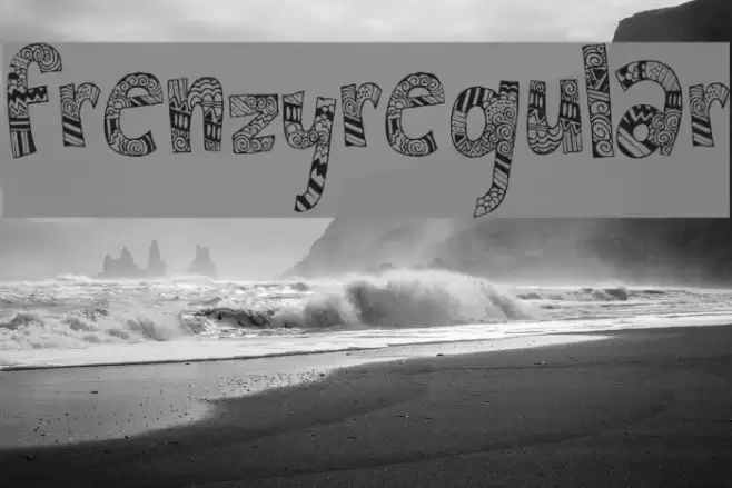 Frenzy-Regular Font examples