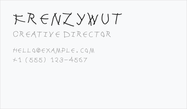FrenzyWut Business Card