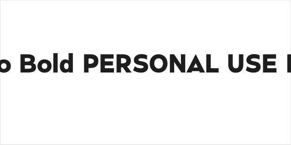 Frescito Bold PERSONAL USE Regular Logo