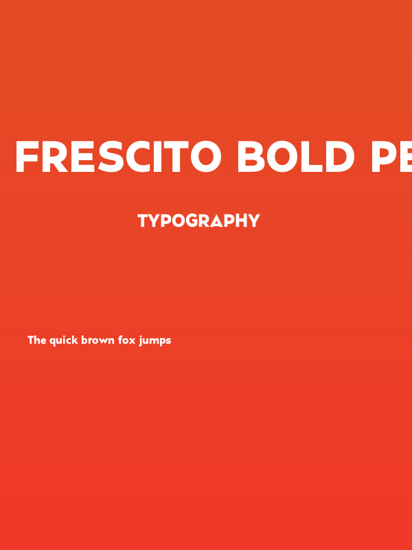 Frescito Bold PERSONAL USE Regular Poster