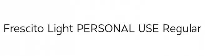 Frescito Light PERSONAL USE Regular  Frei Schriftart Herunterladen