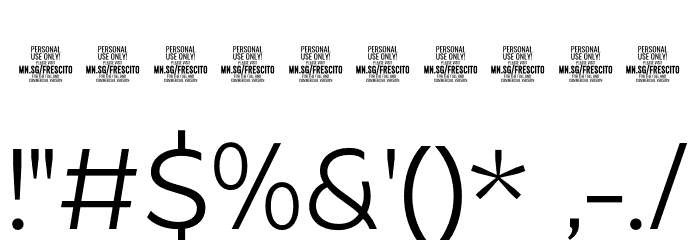 Frescito Light PERSONAL USE Regular Font OTHER CHARS