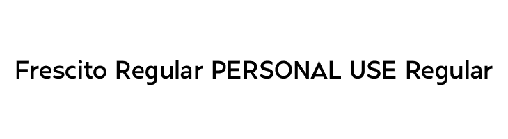 Frescito Regular PERSONAL USE Regular  les polices de caractères gratuit tlcharger