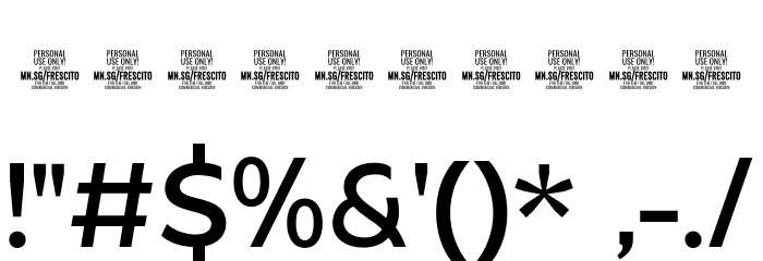Frescito Regular PERSONAL USE Regular Font OTHER CHARS