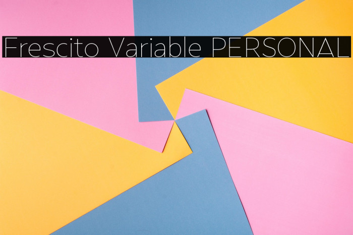 Frescito Variable PERSONAL Example 2