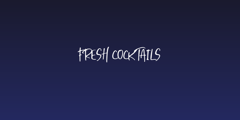 Fresh Cocktails Social Header