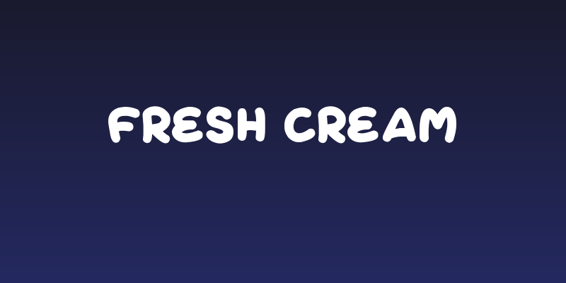 Fresh Cream Social Header