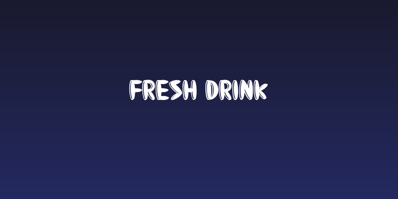Fresh Drink Social Header