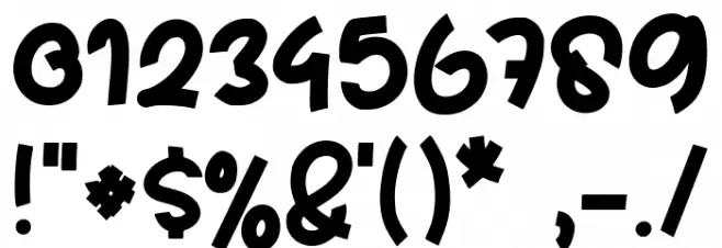 Fresh Lemon フォント その他の文字