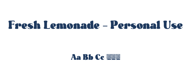 Fresh Lemonade - Personal Use Font Preview