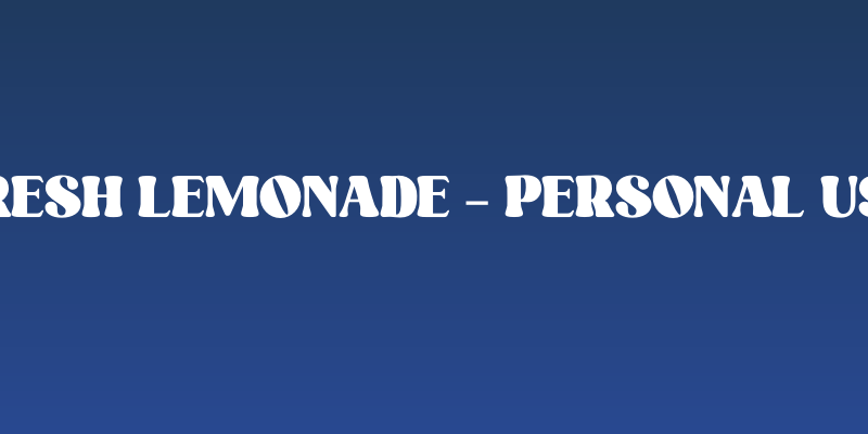 Fresh Lemonade - Personal Use Social Header