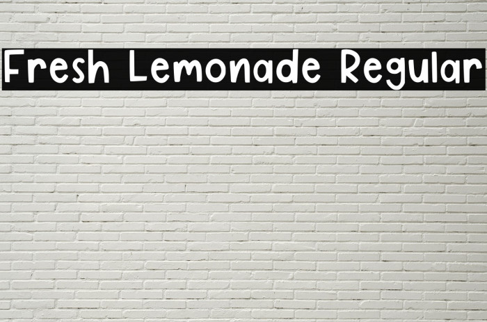 Fresh Lemonade Regular Font examples