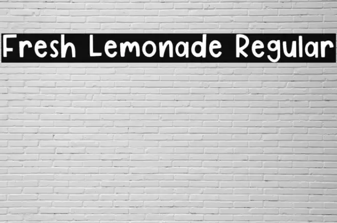 Fresh Lemonade Regular フォント examples