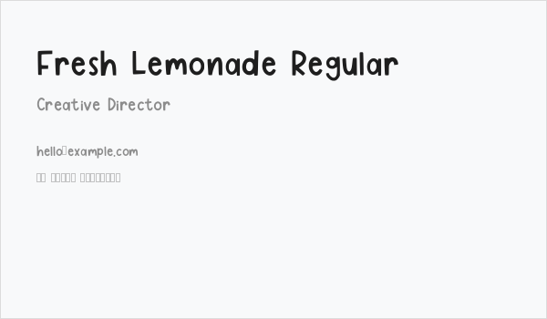 Fresh Lemonade Regular Business Card