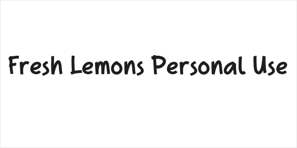 Fresh Lemons Personal Use Logo