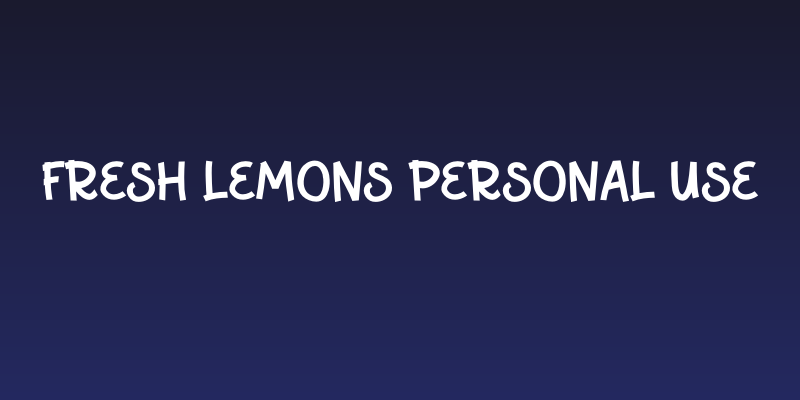 Fresh Lemons Personal Use Social Header